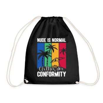 Dicton sur le nudisme - Sac de sport léger - noir - Devant