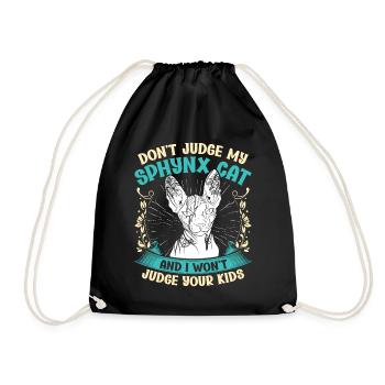 Drôle de chat Sphynx Dicton - Sac de sport léger - noir - Devant