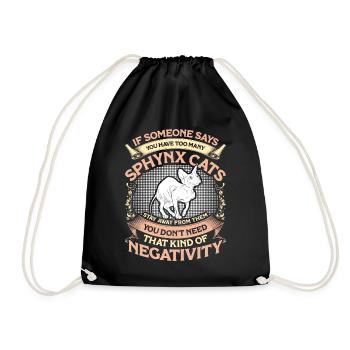Drôle de chat Sphynx Dicton - Sac de sport léger - noir - Devant