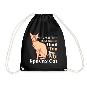 Drôle de chat Sphynx Dicton - Sac de sport léger - noir - Devant