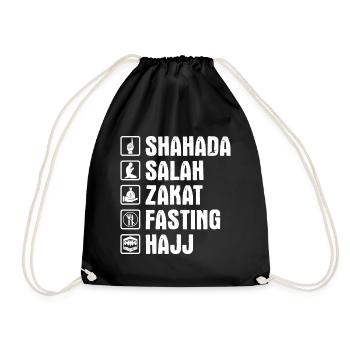Muslim Gift for Muslims Islamic Religion Islam - Drawstring Bag - black - Front