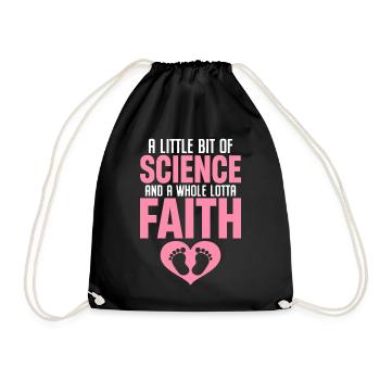 Funny IVF Egg Retrieval Day In Vitro - Drawstring Bag - black - Front