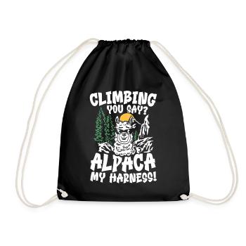 climbing you say alpaca my harness - Turnbeutel - Schwarz - Vorne
