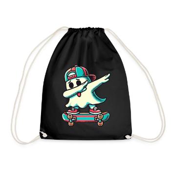 Planche à roulettes Dab Ghost Drôle Halloween - Sac de sport léger - noir - Devant