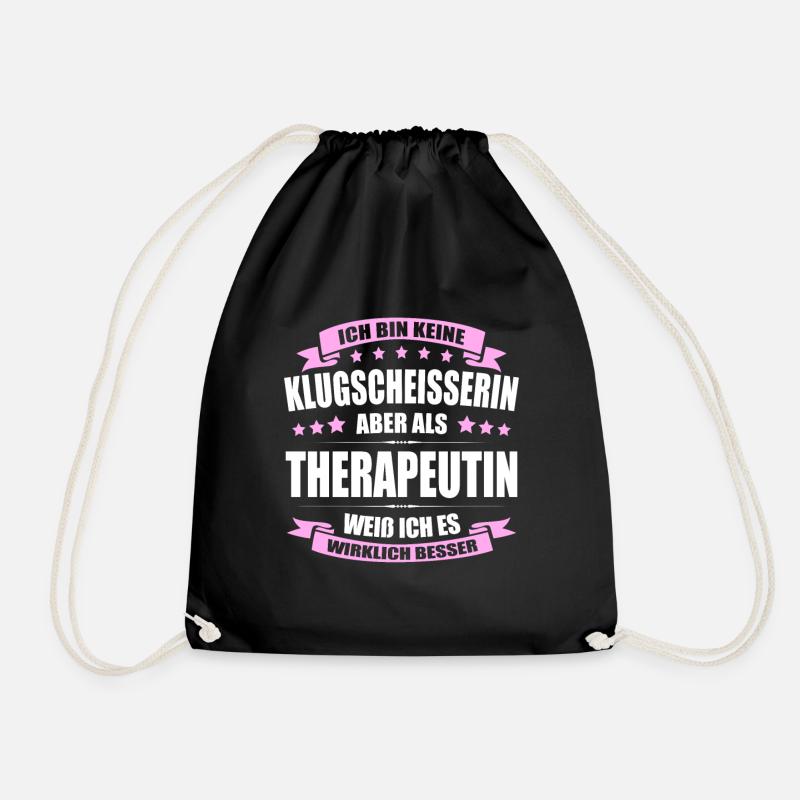 Ich Bin Keine Klugscheisserin Therapeutin - Turnbeutel - Schwarz