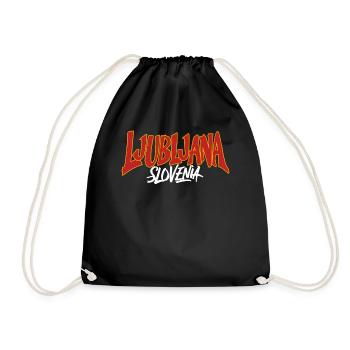 Ljubljana Souvenir Slovenia - Drawstring Bag - black - Front