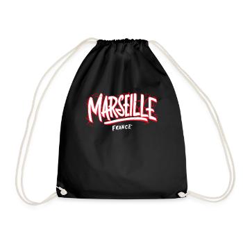 Marseille France Souvenir - Sac de sport léger - noir - Devant