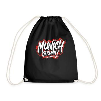 Munich Germany Souvenir - Turnbeutel - Schwarz - Vorne