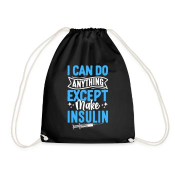 Je peux tout faire sauf faire de l’insuline diabète - Sac de sport léger - noir - Devant