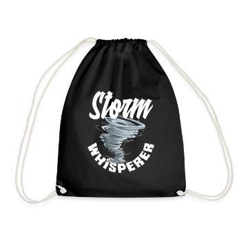 Storm Whisperer For Storm Chaser - Drawstring Bag - black - Front