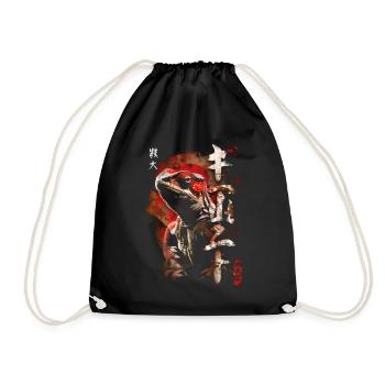 Japanese Chameleon Safari Reptile Terrarium - Drawstring Bag - black - Front