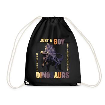 Juste un garçon qui aime les dinosaures Spinosaurus - Sac de sport léger - noir - Devant