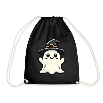Funny Witch Ghost Spooky Party - Drawstring Bag - black - Front