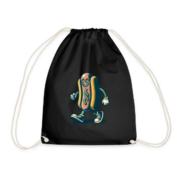 Hotdog effrayant Délicieux design d’Halloween - Sac de sport léger - noir - Devant