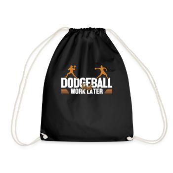 Völkerball erstes Werk, später Teamspiel Prisonball - Turnbeutel - Schwarz - Vorne