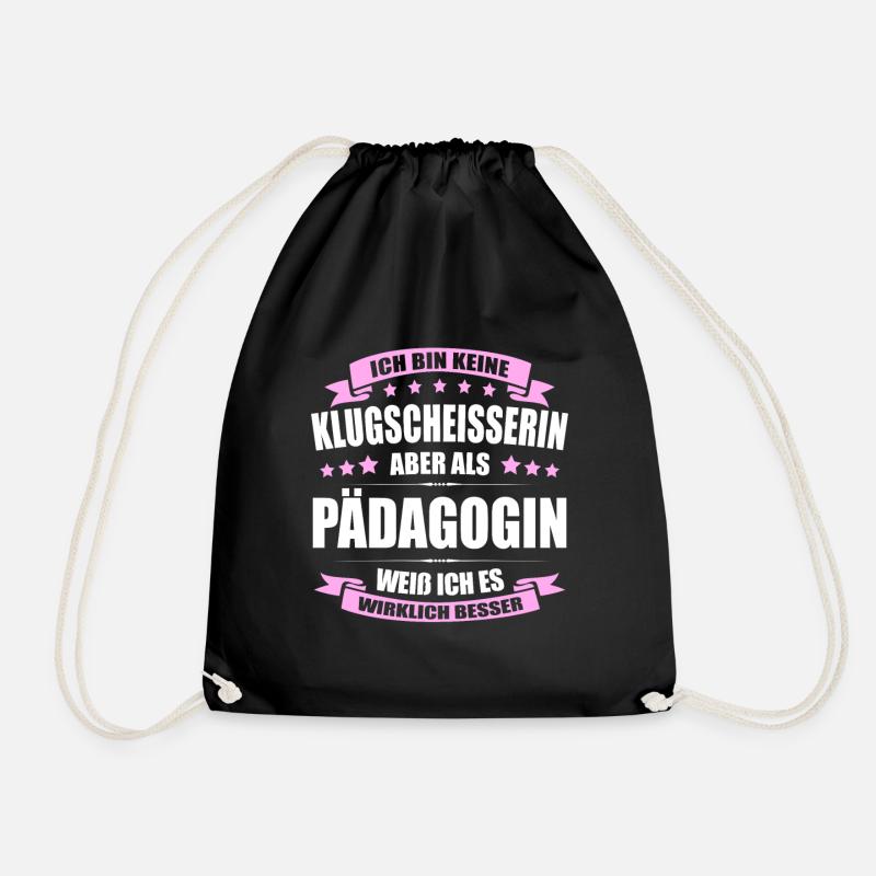 Ich Bin Keine Klugscheisserin Pädagogin Erzieherin - Turnbeutel - Schwarz