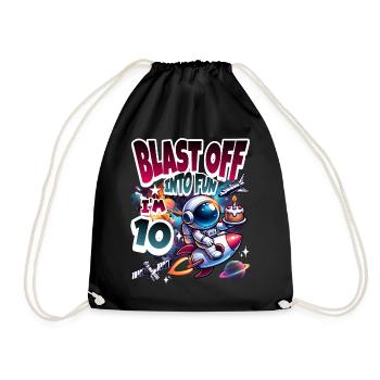 Espace du 10e anniversaire de l'astronaute - Sac de sport léger - noir - Devant