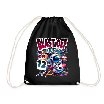 Espace du 12e anniversaire de l'astronaute - Sac de sport léger - noir - Devant