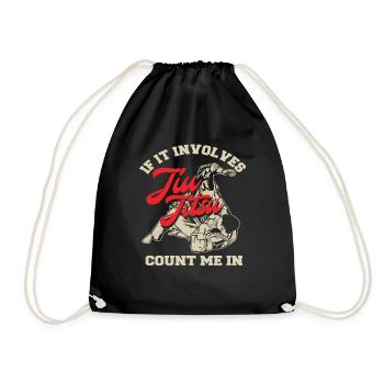 Quand il s’agit de Jiu Jitsu, comptez sur moi - Sac de sport léger - noir - Devant