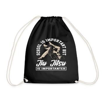 L'école est importante mais le Jiu Jitsu est plus important - Sac de sport léger - noir - Devant