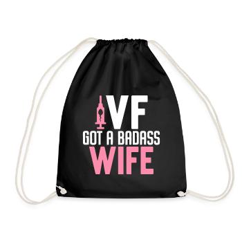FIV a une femme badass Drôle Récupération d’ovules FIV - Sac de sport léger - noir - Devant