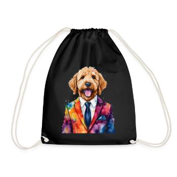 Goldendoodle Costume Chien Animal Design Imprimer - Sac de sport léger - noir - Devant