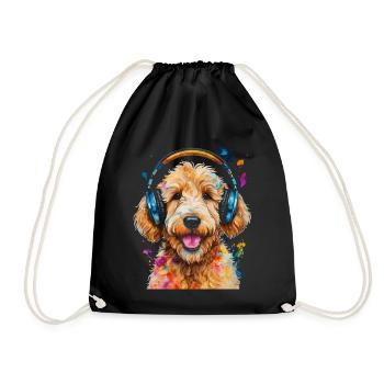 Goldendoodle Casque Chien Animal Design Imprimer - Sac de sport léger - noir - Devant