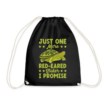 Turtle Red-eared slider - Drawstring Bag - black - Front
