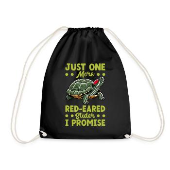 Tortue Tortue à oreilles rouges - Sac de sport léger - noir - Devant