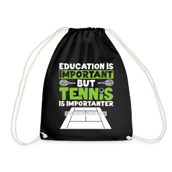 Raquette de joueur de tennis drôle - Sac de sport léger - noir - Devant