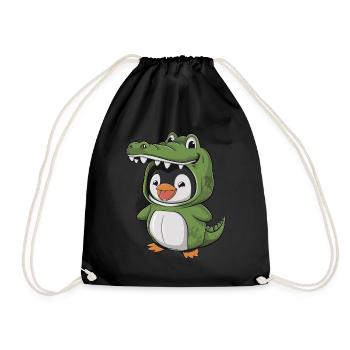 Pingouin en costume de crocodile - Sac de sport léger - noir - Devant