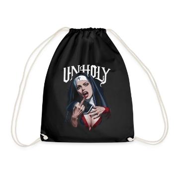 Provocative and expressive – rebellious fashion - Drawstring Bag - black - Front