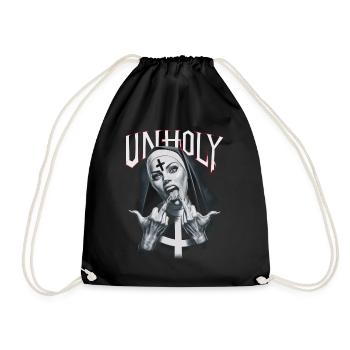 Provocative and expressive – rebellious fashion - Drawstring Bag - black - Front