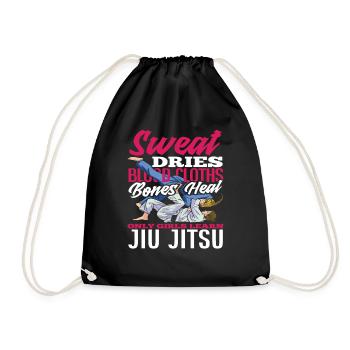 La sueur sèche les tissus sanguins, les os guérissent le Jiu Jitsu - Sac de sport léger - noir - Devant