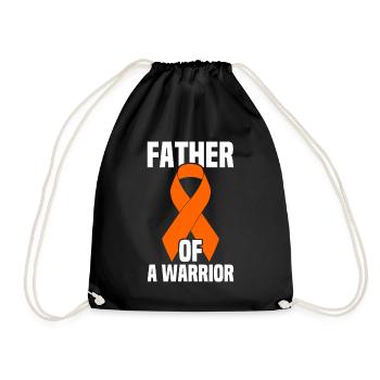 leukemia awareness blood cancer fight - Drawstring Bag - black - Front