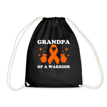 leukemia awareness blood cancer fight - Drawstring Bag - black - Front