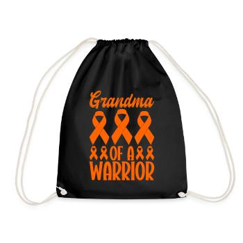 leukemia awareness blood cancer fight - Drawstring Bag - black - Front