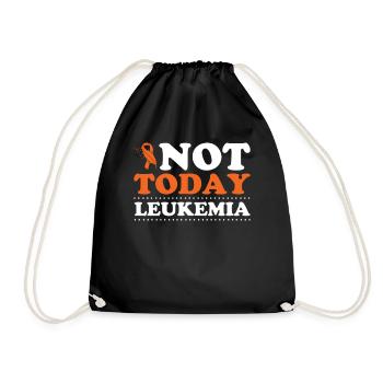 leukemia awareness blood cancer fight - Drawstring Bag - black - Front