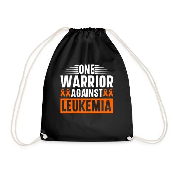 leukemia awareness blood cancer fight - Drawstring Bag - black - Front