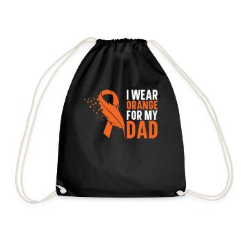 leukemia awareness blood cancer fight - Drawstring Bag - black - Front