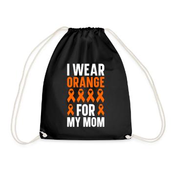orangeleukemia awareness blood cancer fight - Drawstring Bag - black - Front