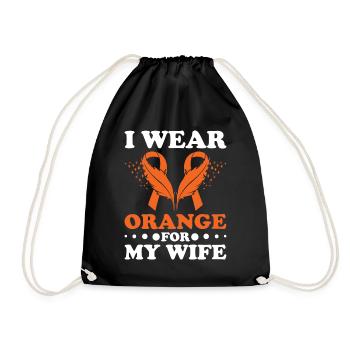schwleukemia awareness blood cancer fight - Drawstring Bag - black - Front