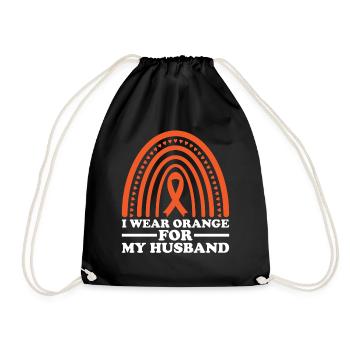 schwleukemia awareness blood cancer fight - Drawstring Bag - black - Front