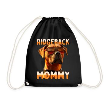 Rhodesian Ridgeback Mommy Dogs Mom Mother's Day Mom - Drawstring Bag - black - Front