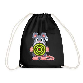 Cible de fléchettes de souris - Sac de sport léger - noir - Devant