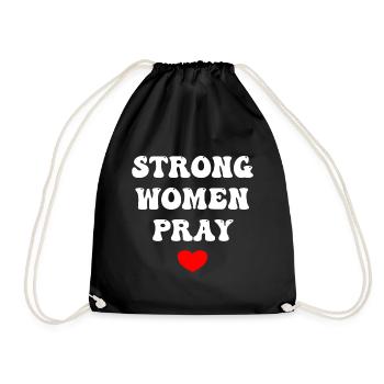 Les femmes fortes prient - Sac de sport léger - noir - Devant