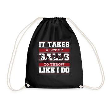 It Takes A Lot Of Balls Prisonball Team Game - Drawstring Bag - black - Front
