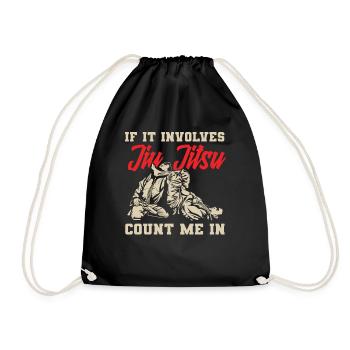Quand il s’agit de Jiu Jitsu, comptez sur moi - Sac de sport léger - noir - Devant