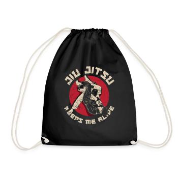 Jiu Jitsu Keeps Me Alive Martial Arts - Drawstring Bag - black - Front