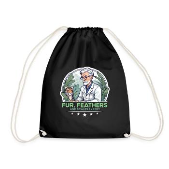 Zoologist Fur Feathers And Scales Expert Zoology - Turnbeutel - Schwarz - Vorne